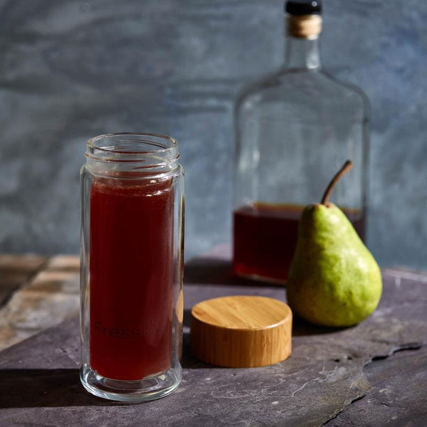 mulled cider in fressko glass rise flask